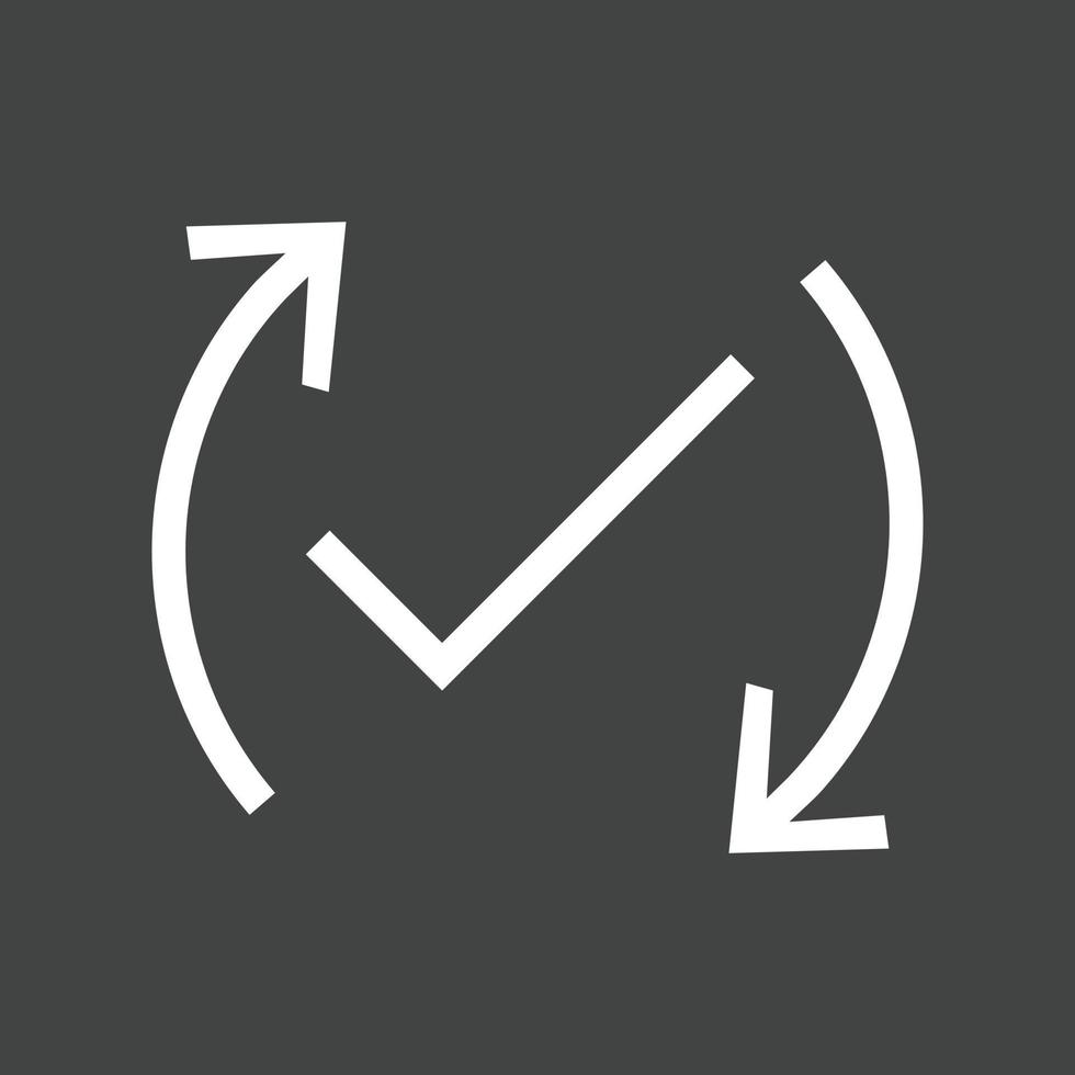 Total Quality Management Line Inverted Icon vector