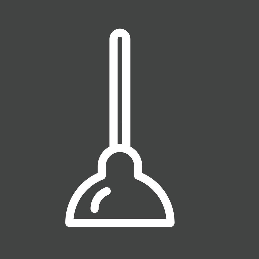 Plunger Line Inverted Icon vector