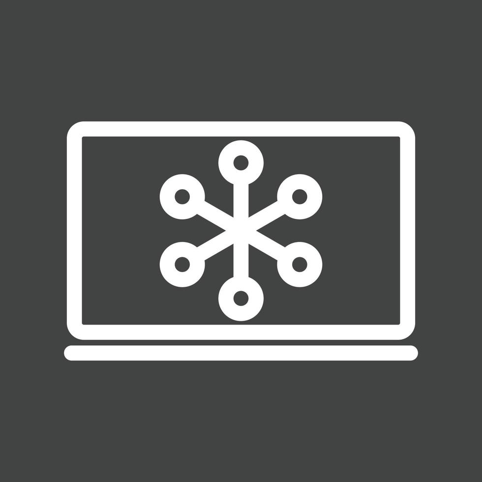 Computer Network Line Inverted Icon vector