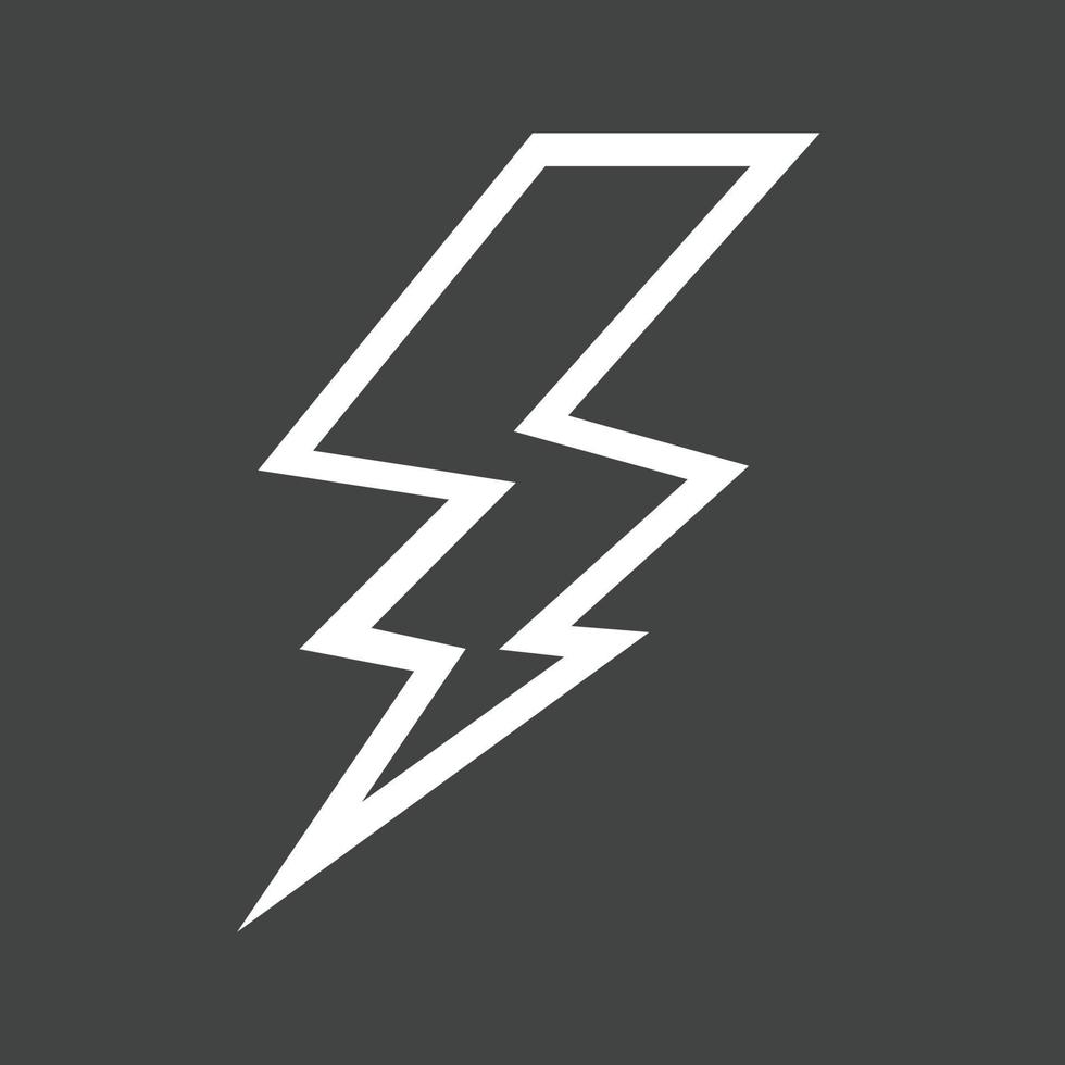 Lightning Line Inverted Icon vector