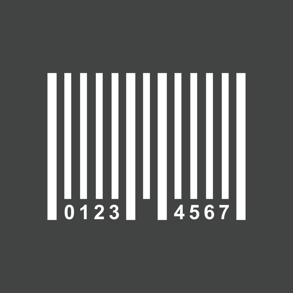 Bar Code Line Inverted Icon vector