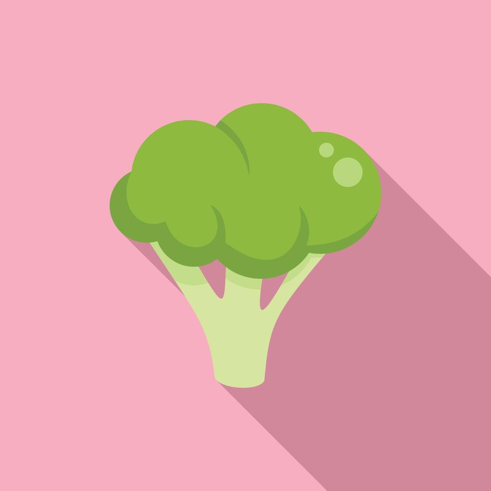 Gmo broccoli icon flat vector. Dna food vector