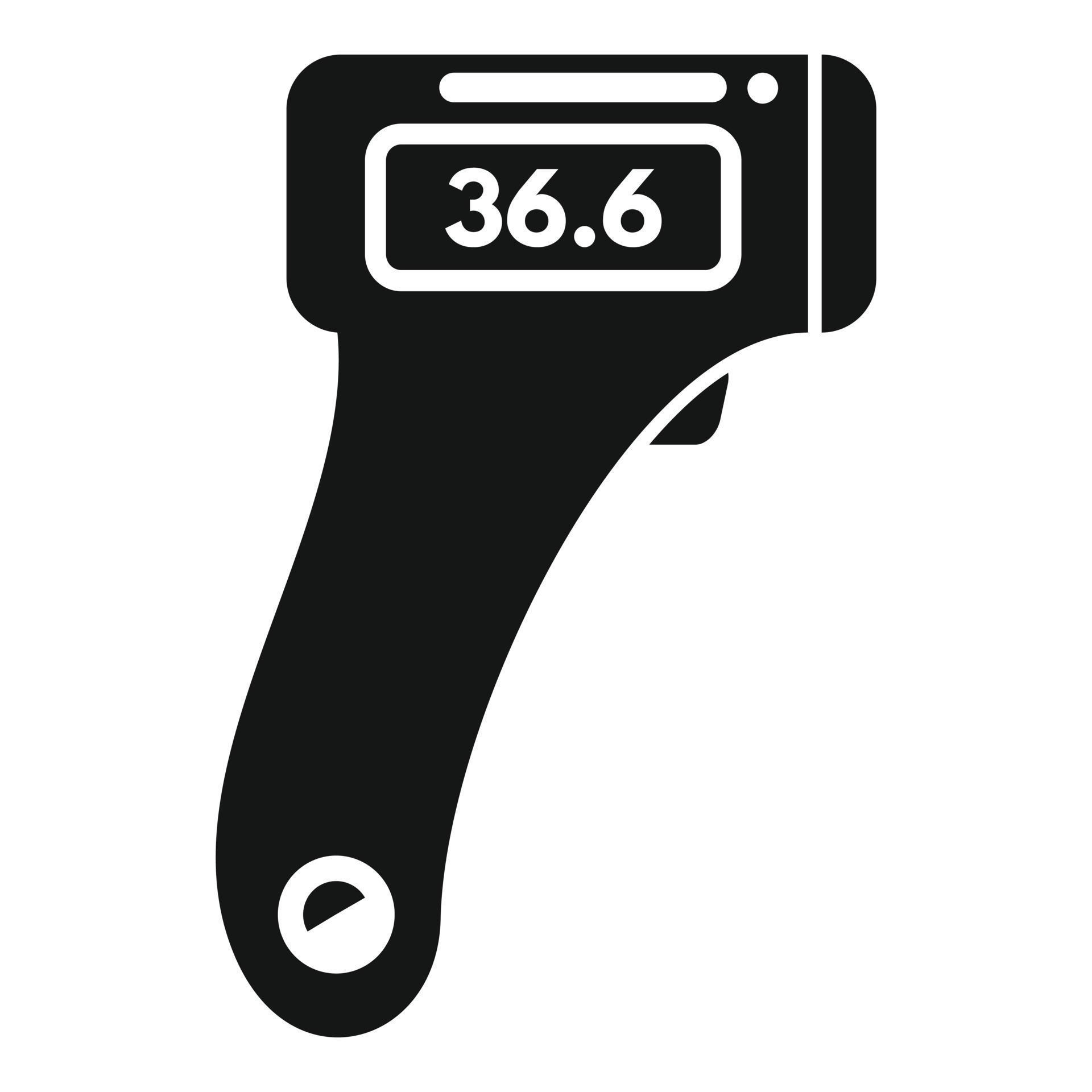 Laser thermometer icon simple vector. Medical digital 15017889 Vector