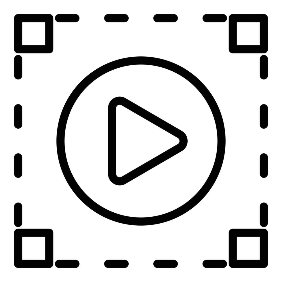 Snapshot icon outline vector. Screen button vector