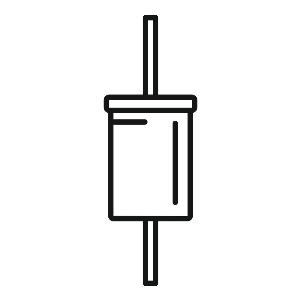 Panel diode icon outline vector. Semiconductor light vector