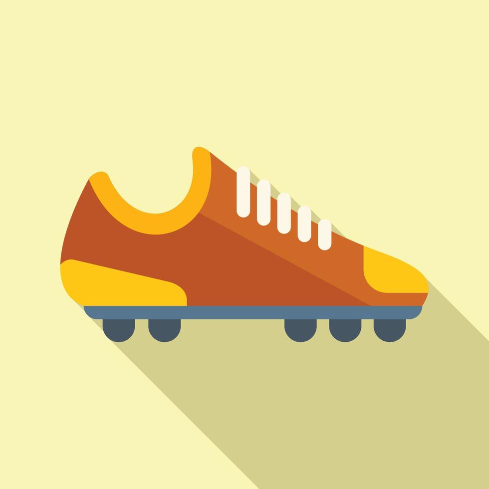 Football boot spikes icon flat vector. Soccer shoe vector