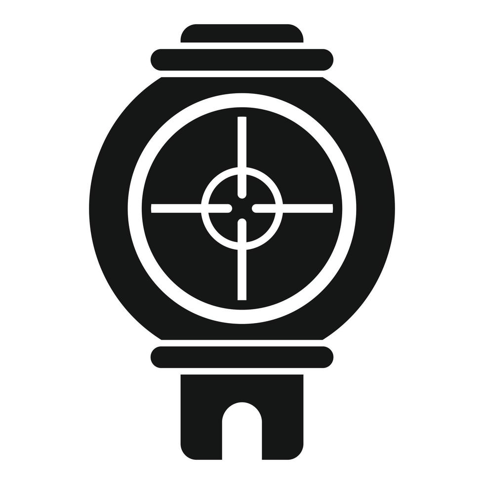 Scope icon simple vector. Rifle gun vector