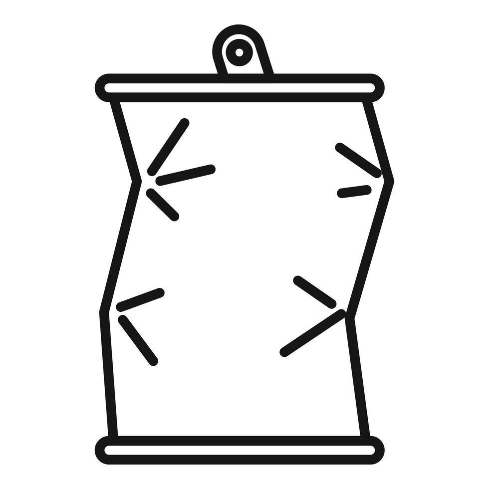 Tin can waste icon outline vector. Metal reuse vector