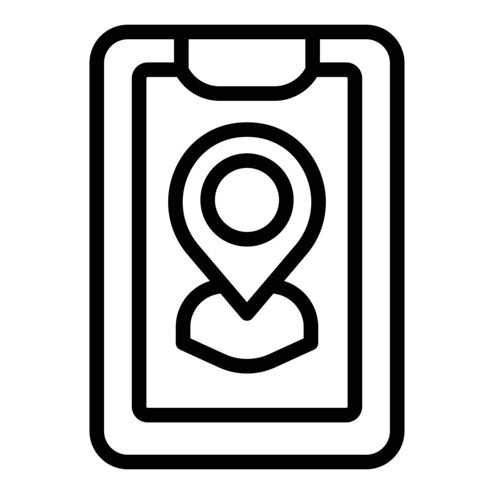 Smartphone parcel tracking icon outline vector. Delivery service vector