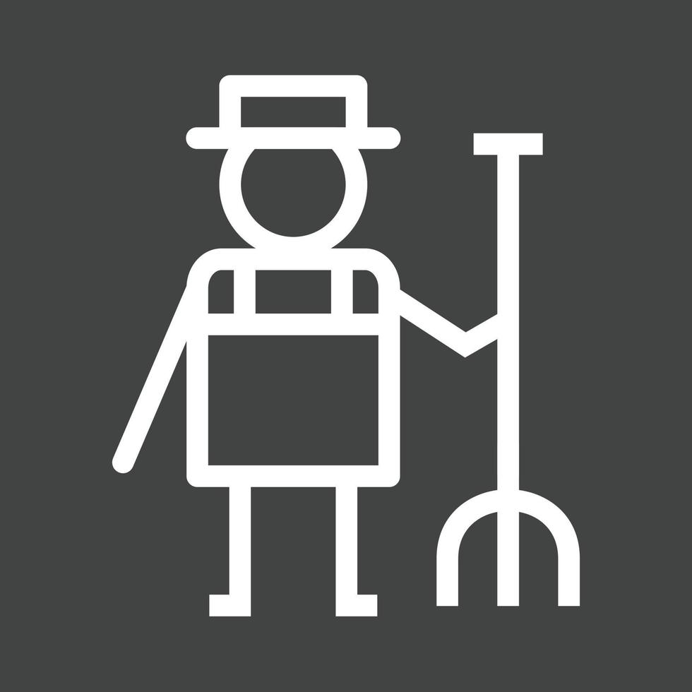 Gardener Line Inverted Icon vector