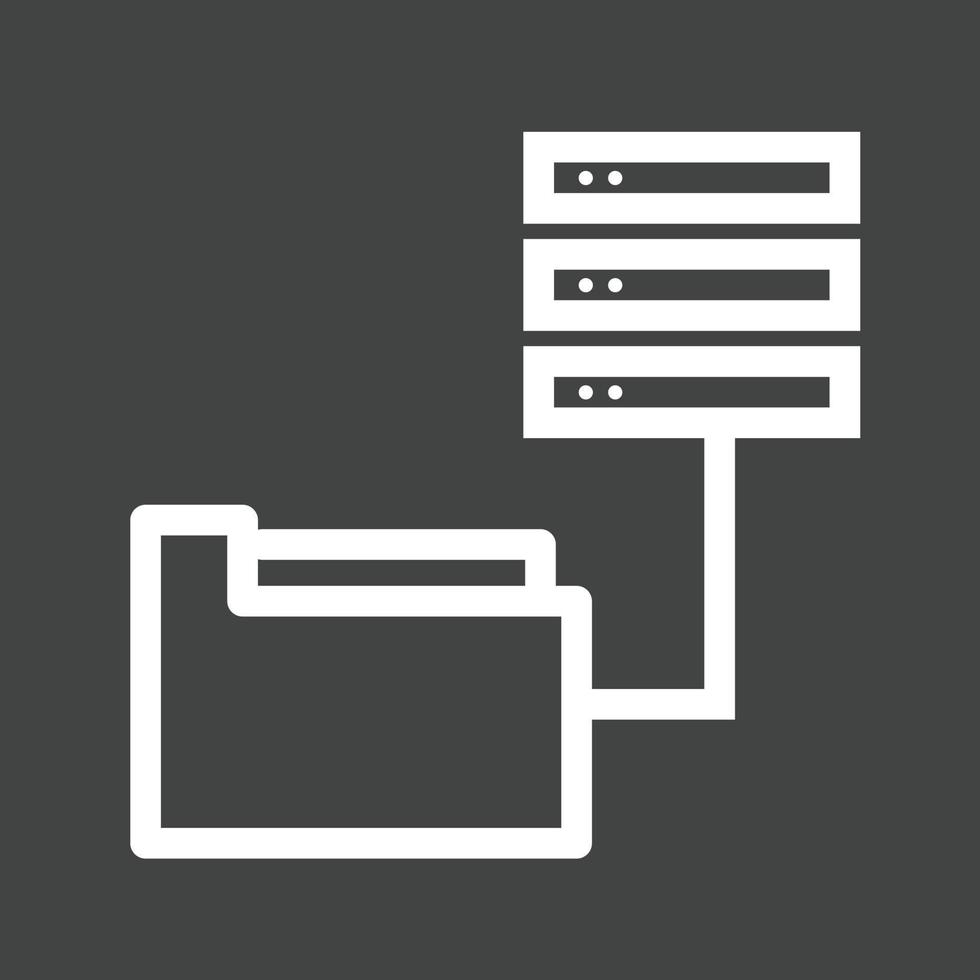 Data Access from Folders Line Inverted Icon vector