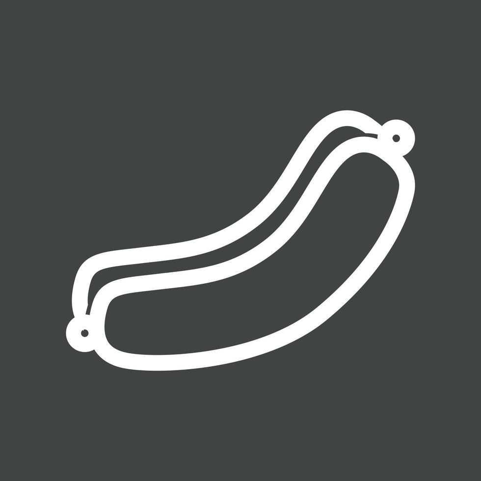 icono de línea de hot dog invertida vector