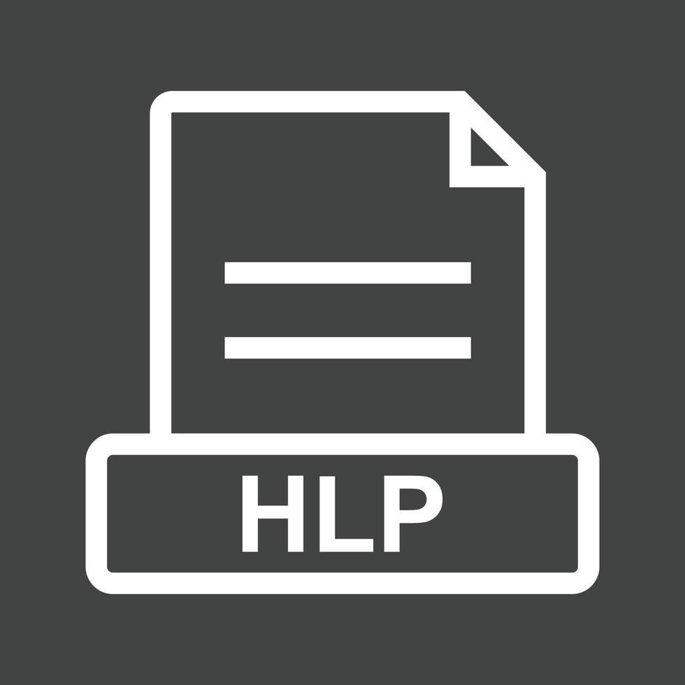 HLP Line Inverted Icon vector