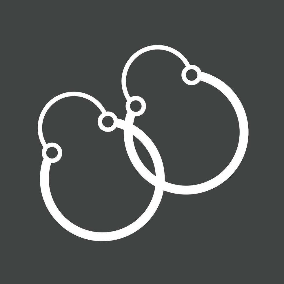 Earrings II Line Inverted Icon vector