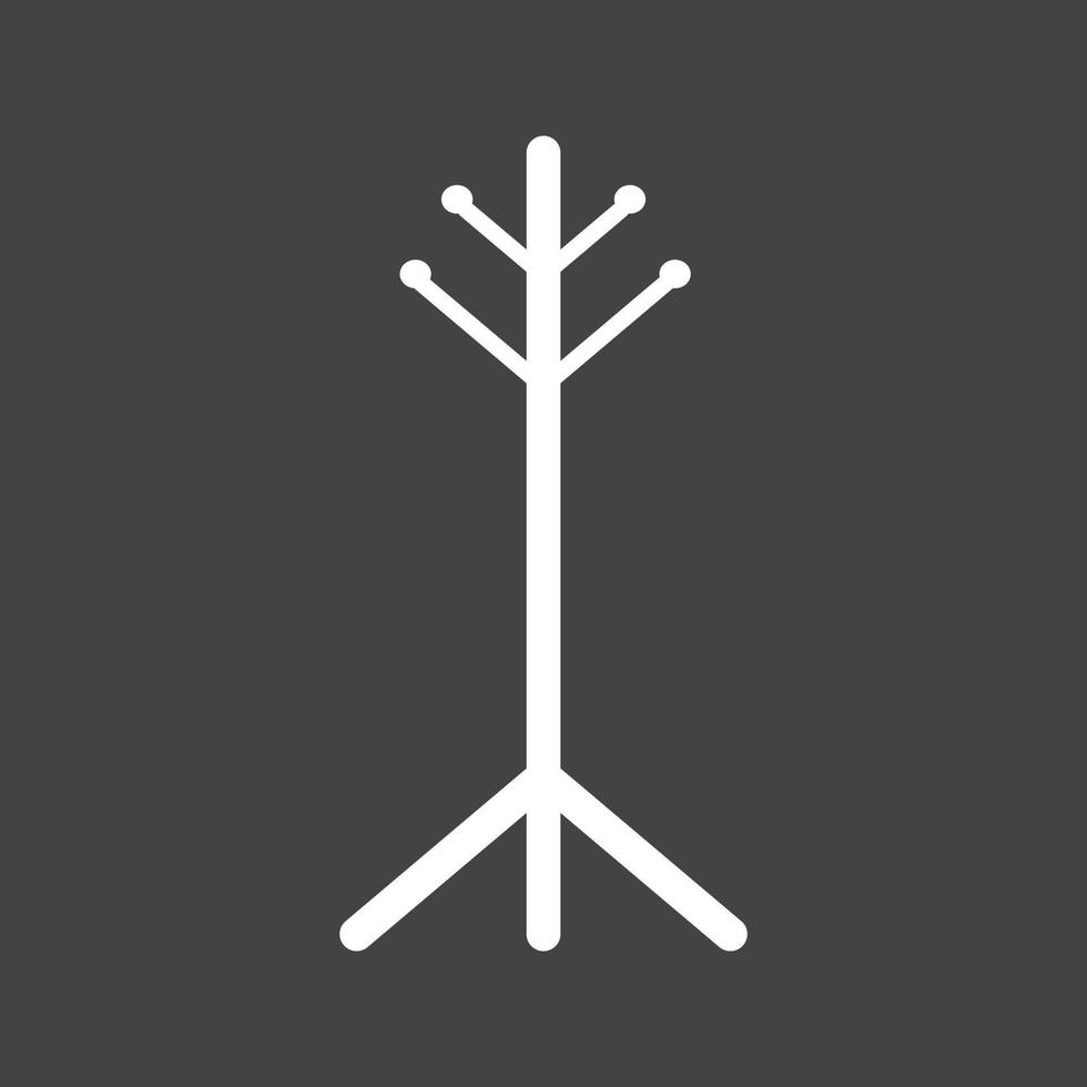 Coat Stand Line Inverted Icon vector