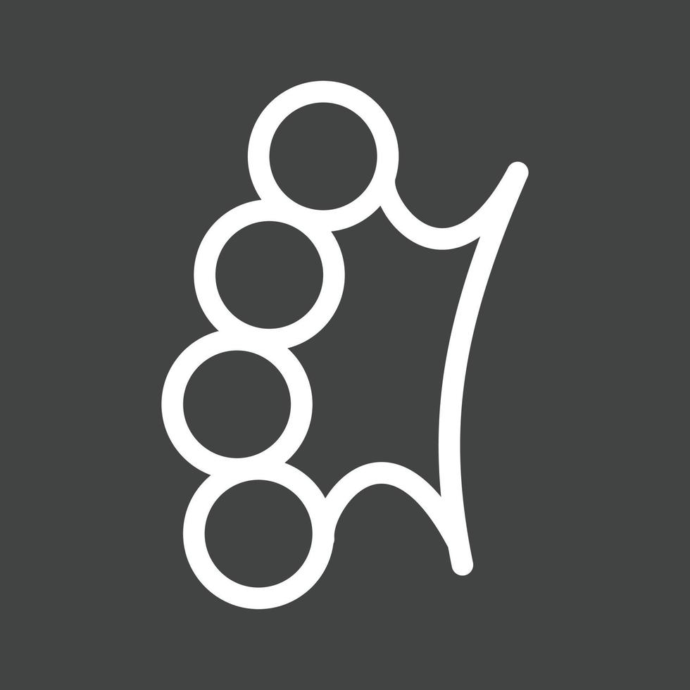 Knuckle Line Inverted Icon vector