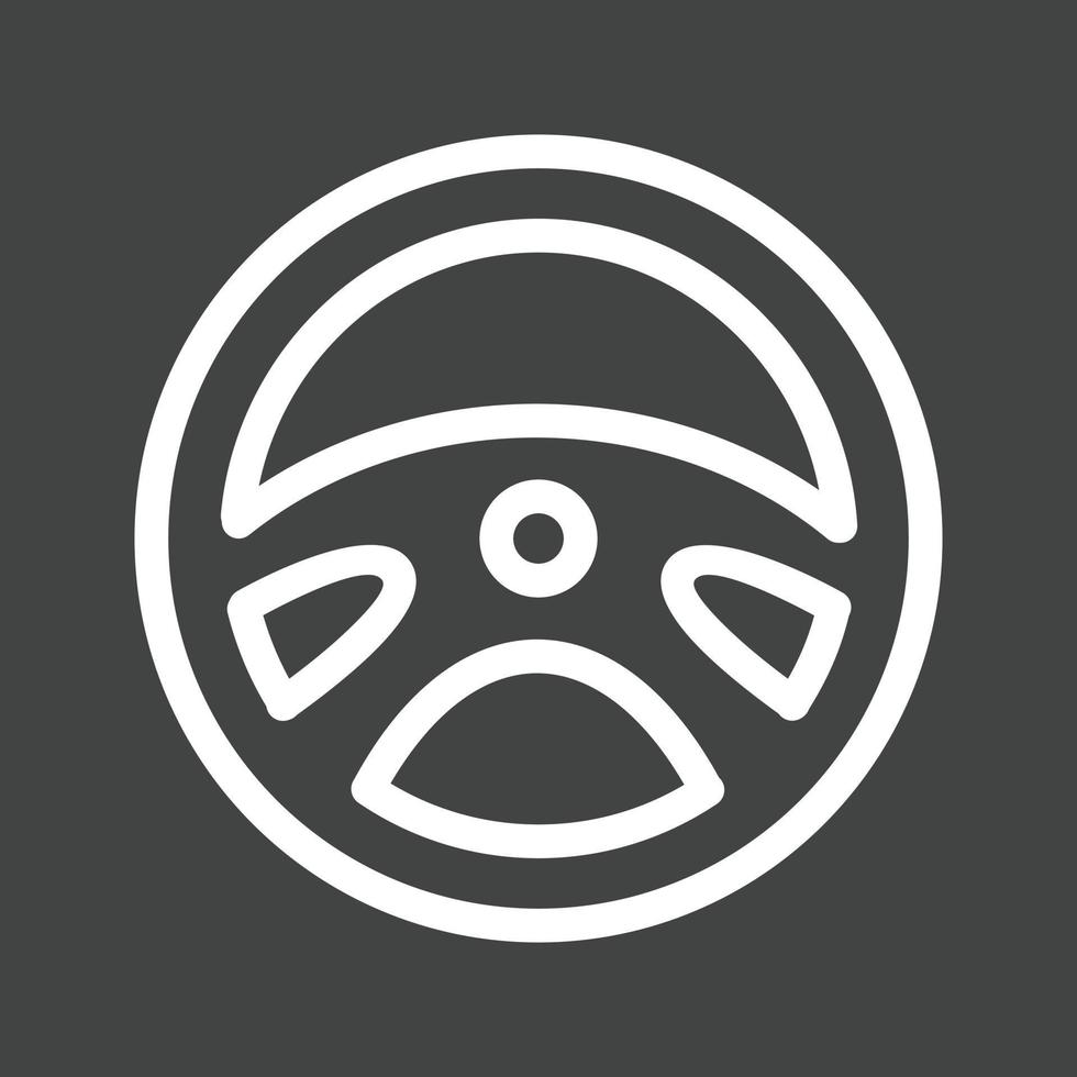 Steering Wheel Line Inverted Icon vector
