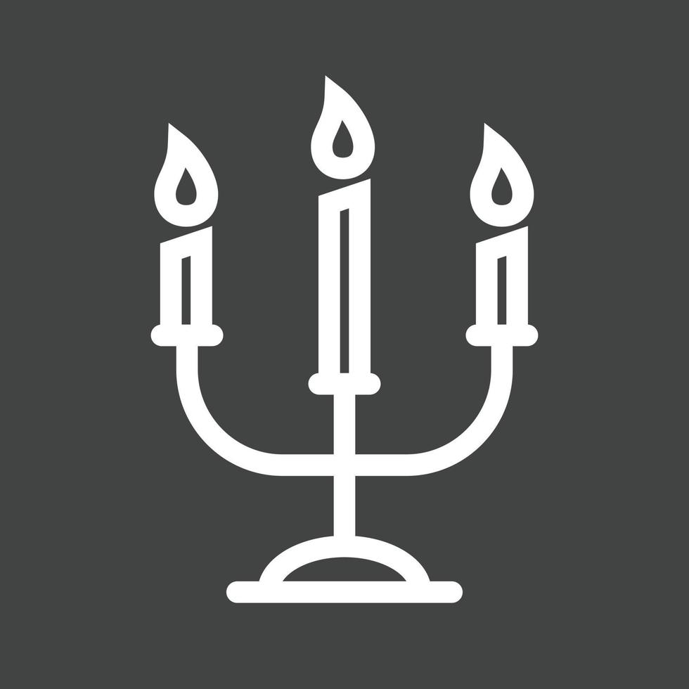 Candle Stand Line Inverted Icon vector