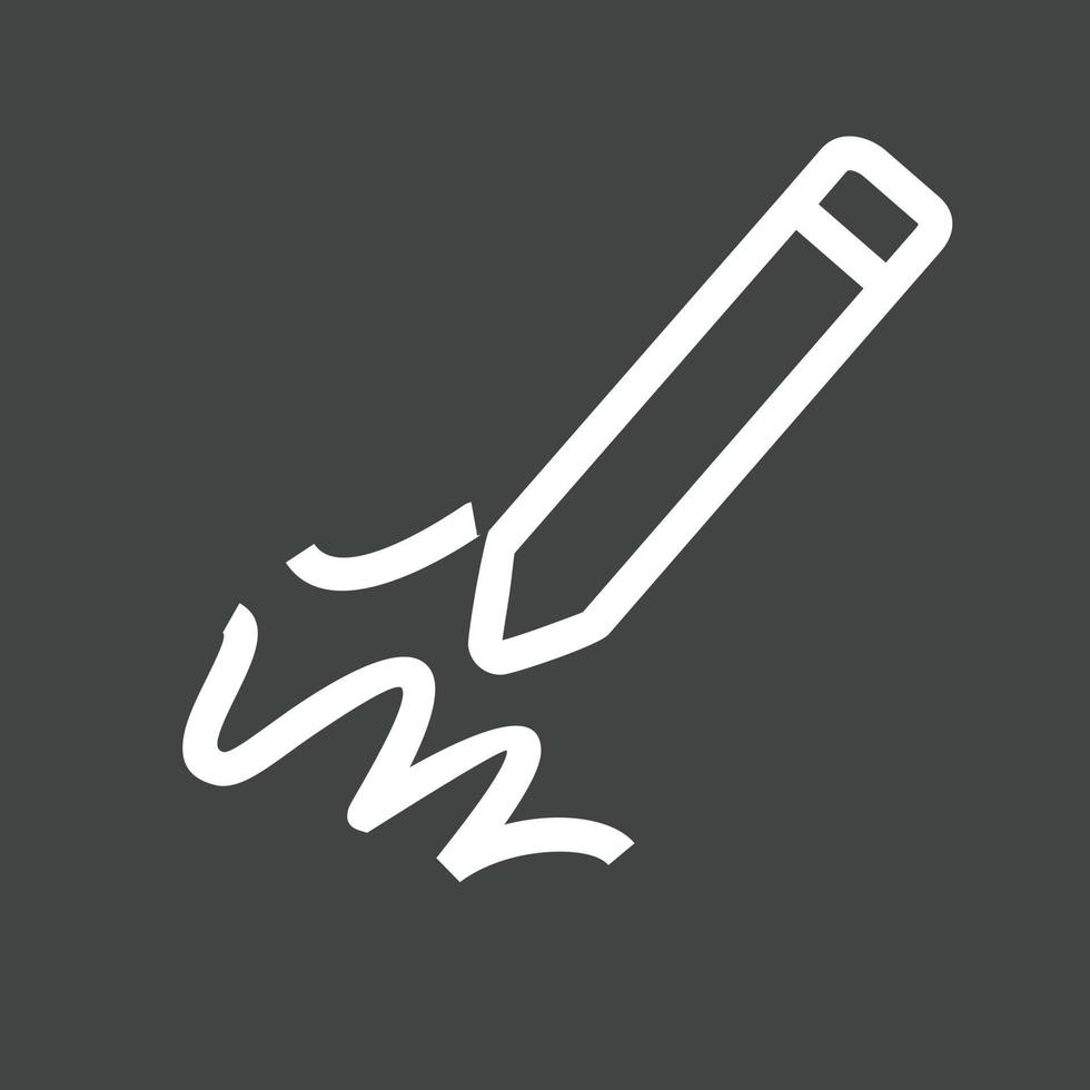 Sketching Line Inverted Icon vector