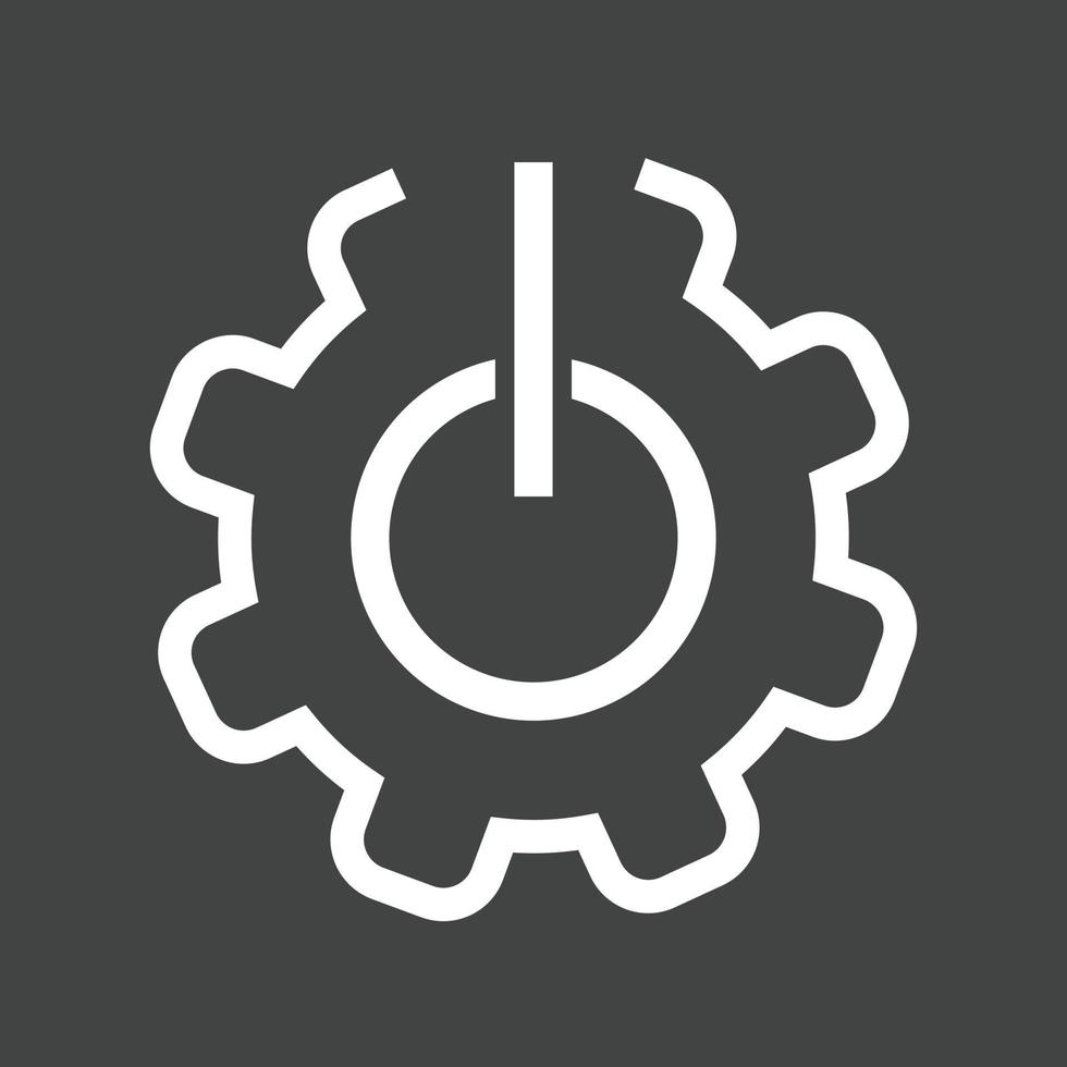 Power Settings New Line Inverted Icon vector