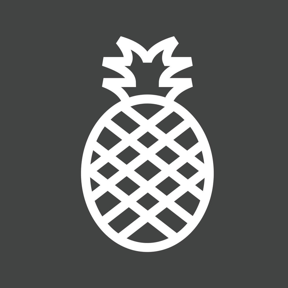 Pineapple Line Inverted Icon vector