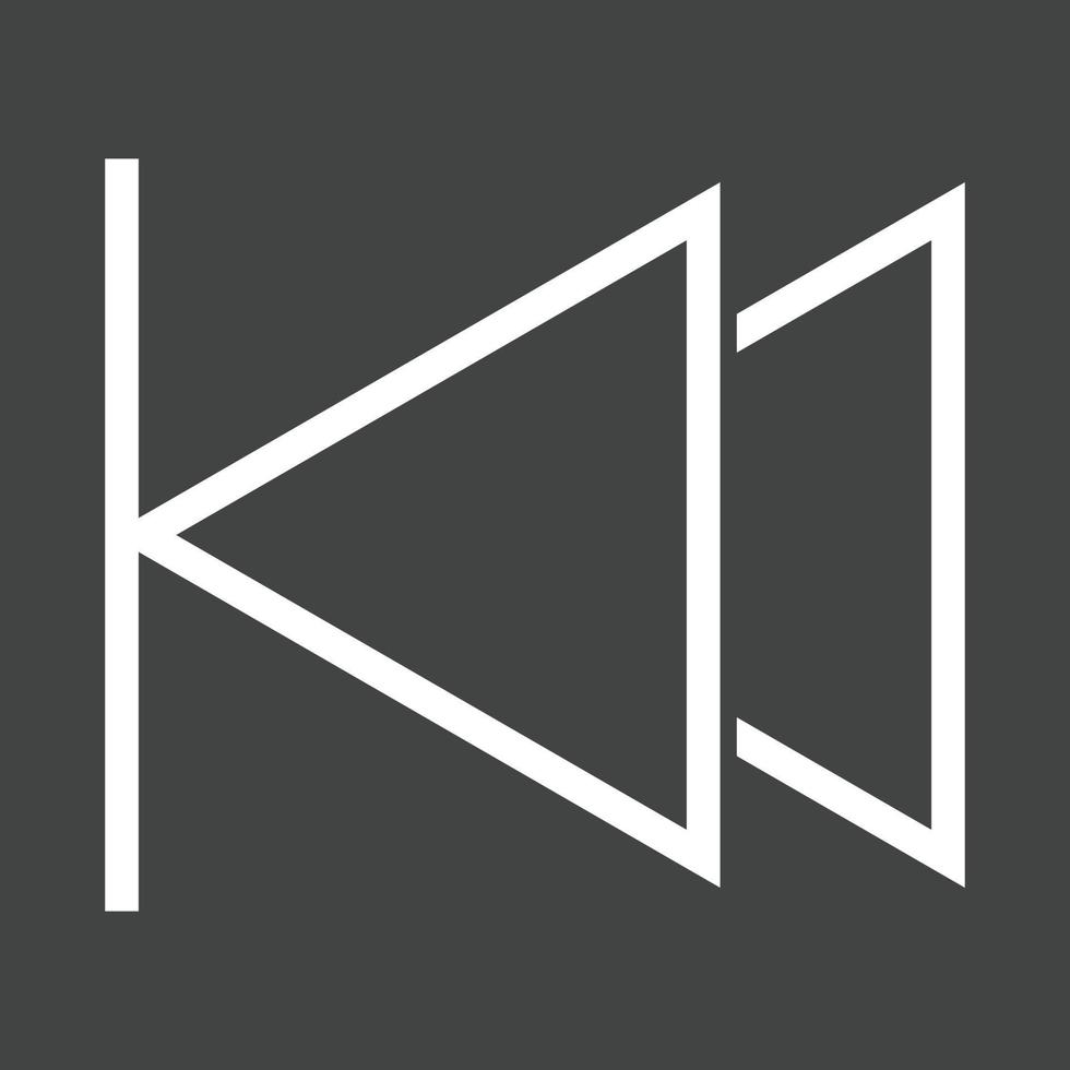 Move to Start Line Inverted Icon vector