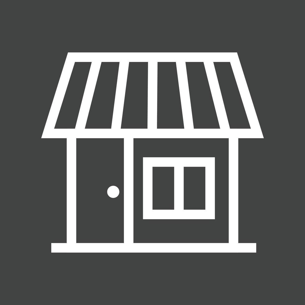 Shop II Line Inverted Icon vector