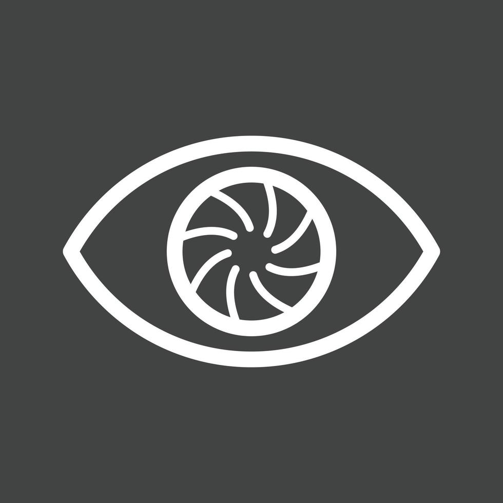 icono de línea de ojos invertida vector