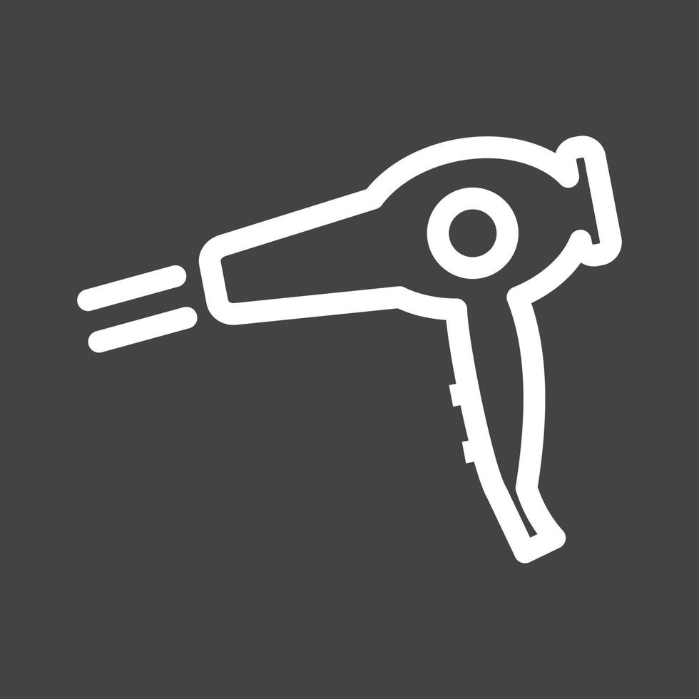 Blow Dryer Line Inverted Icon vector