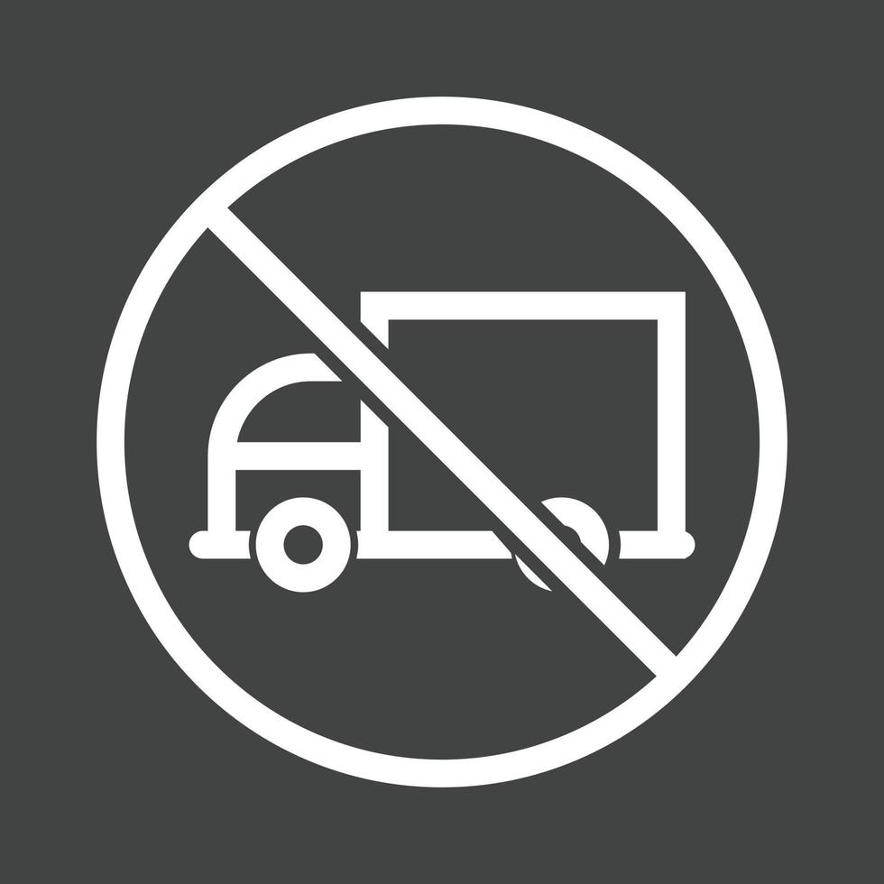 No truck sign Line Inverted Icon vector