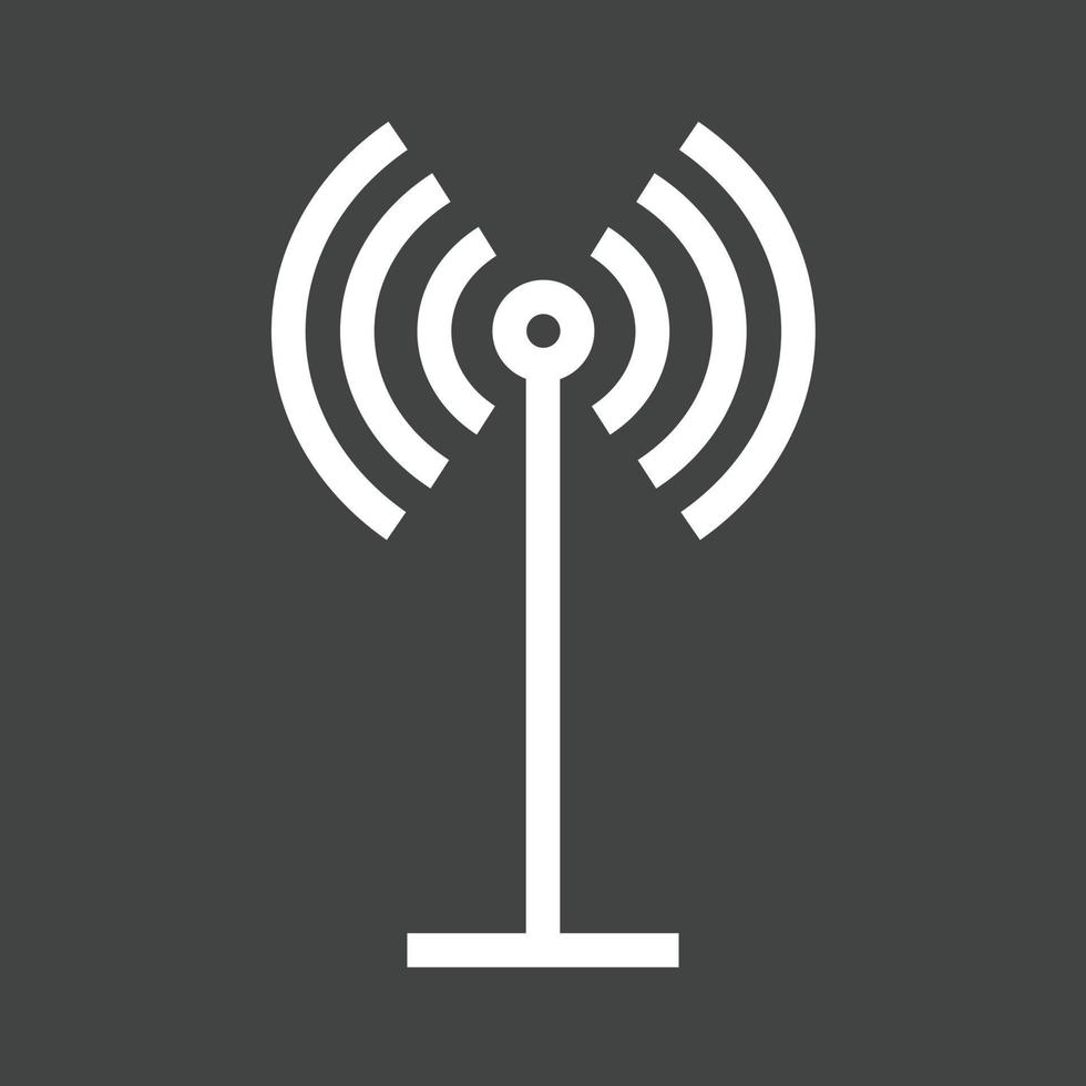 Antenna Line Inverted Icon vector