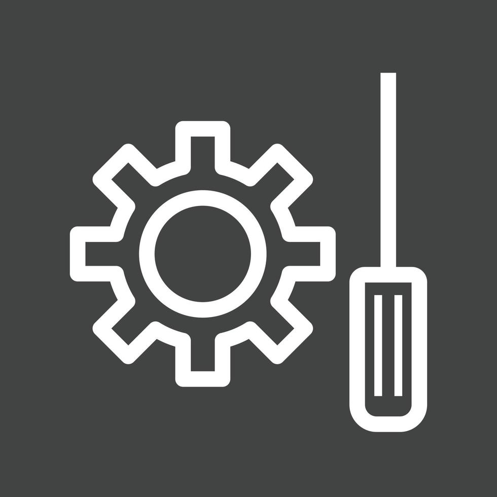 Technical Services Line Inverted Icon vector