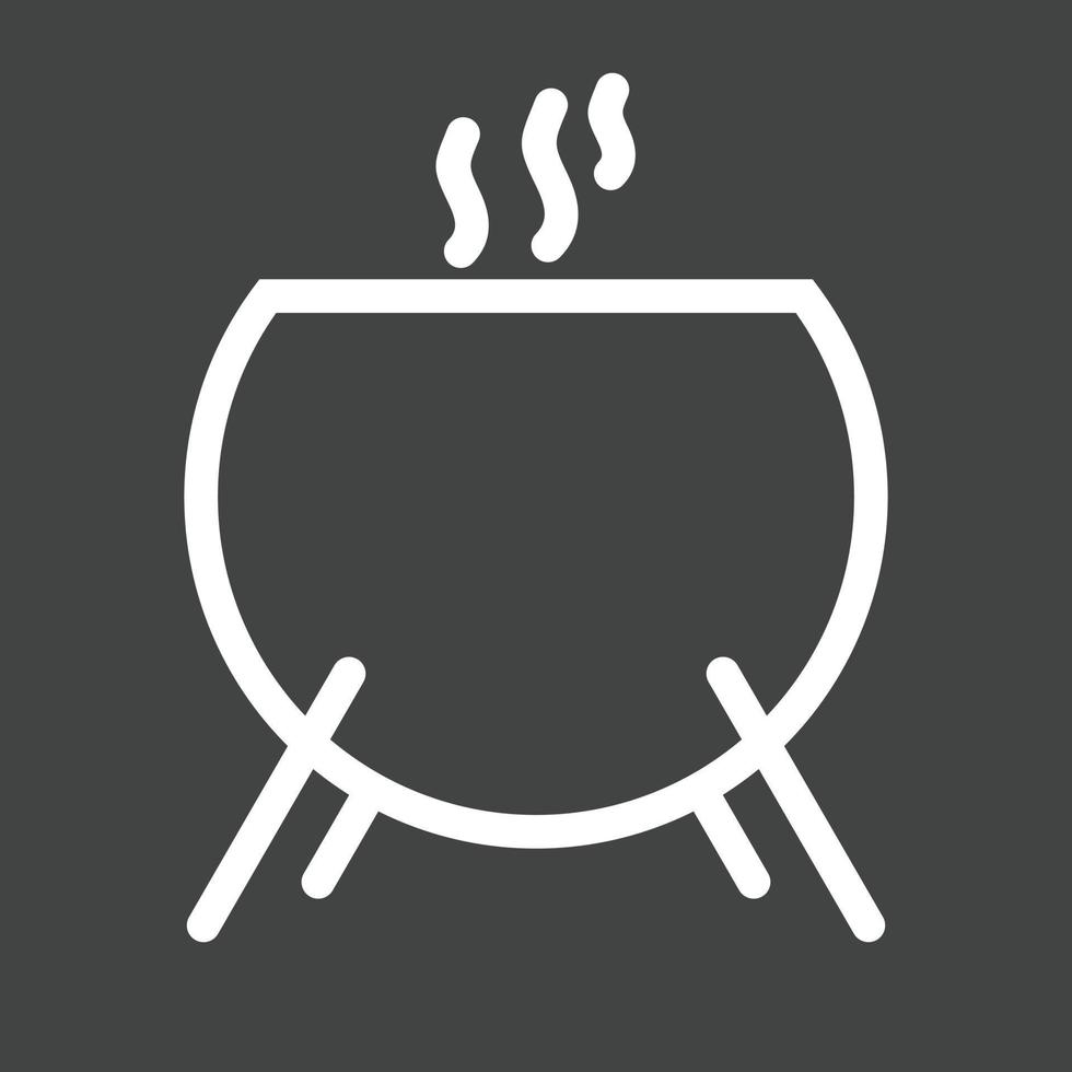 Cauldron Line Inverted Icon vector