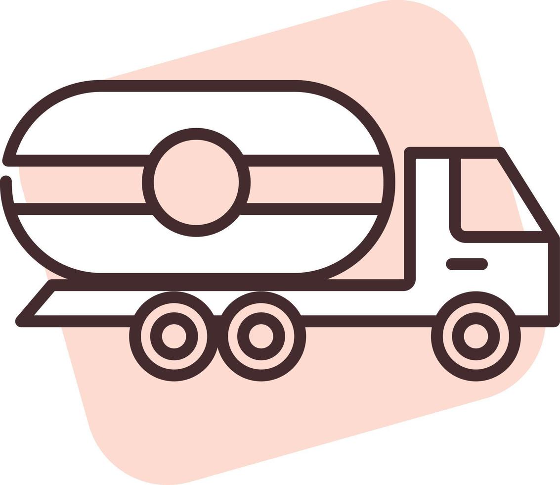 Delivery fuel, icon, vector on white background.
