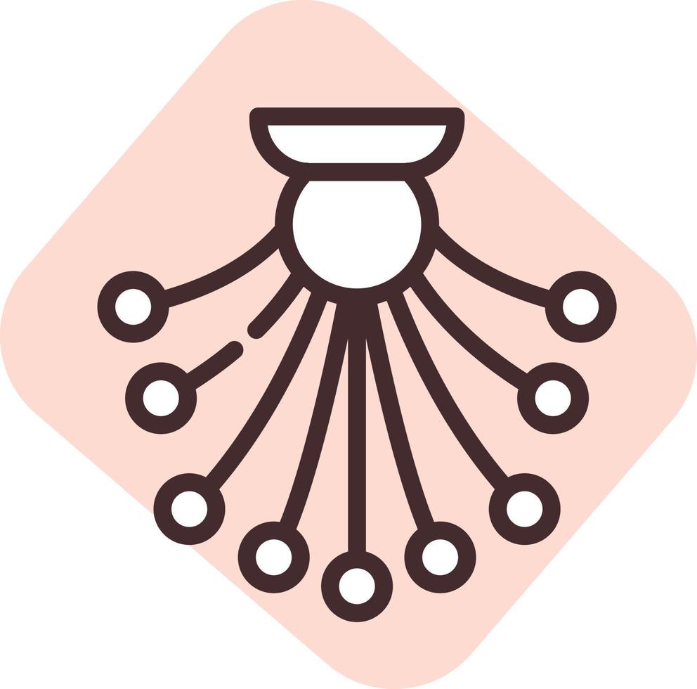 Light ceiling lamp, icon, vector on white background.