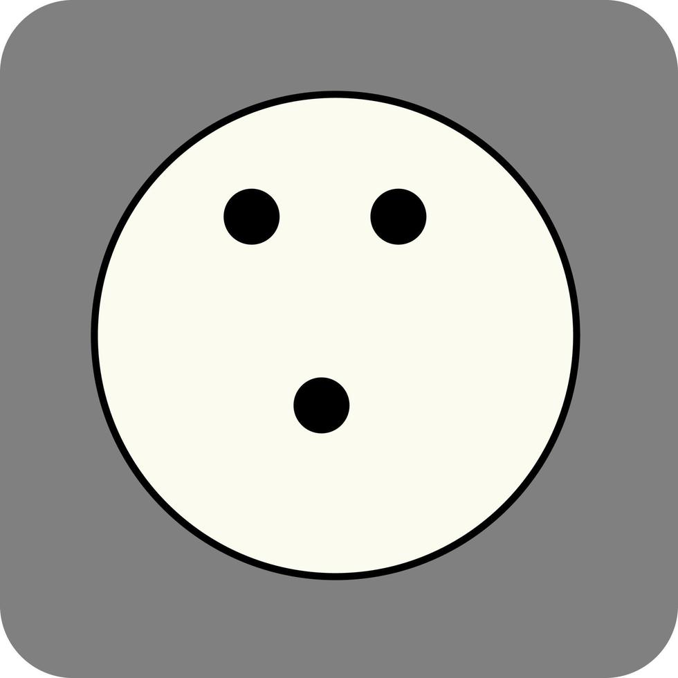 Bowling ball, icon, vector on white background.