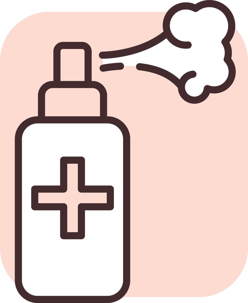 Sanitation disinfection, icon, vector on white background.