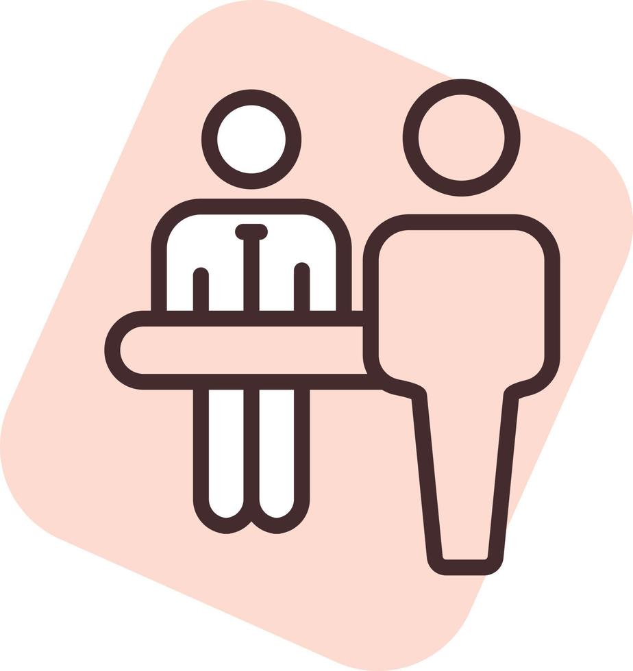 People business interview, icon, vector on white background.