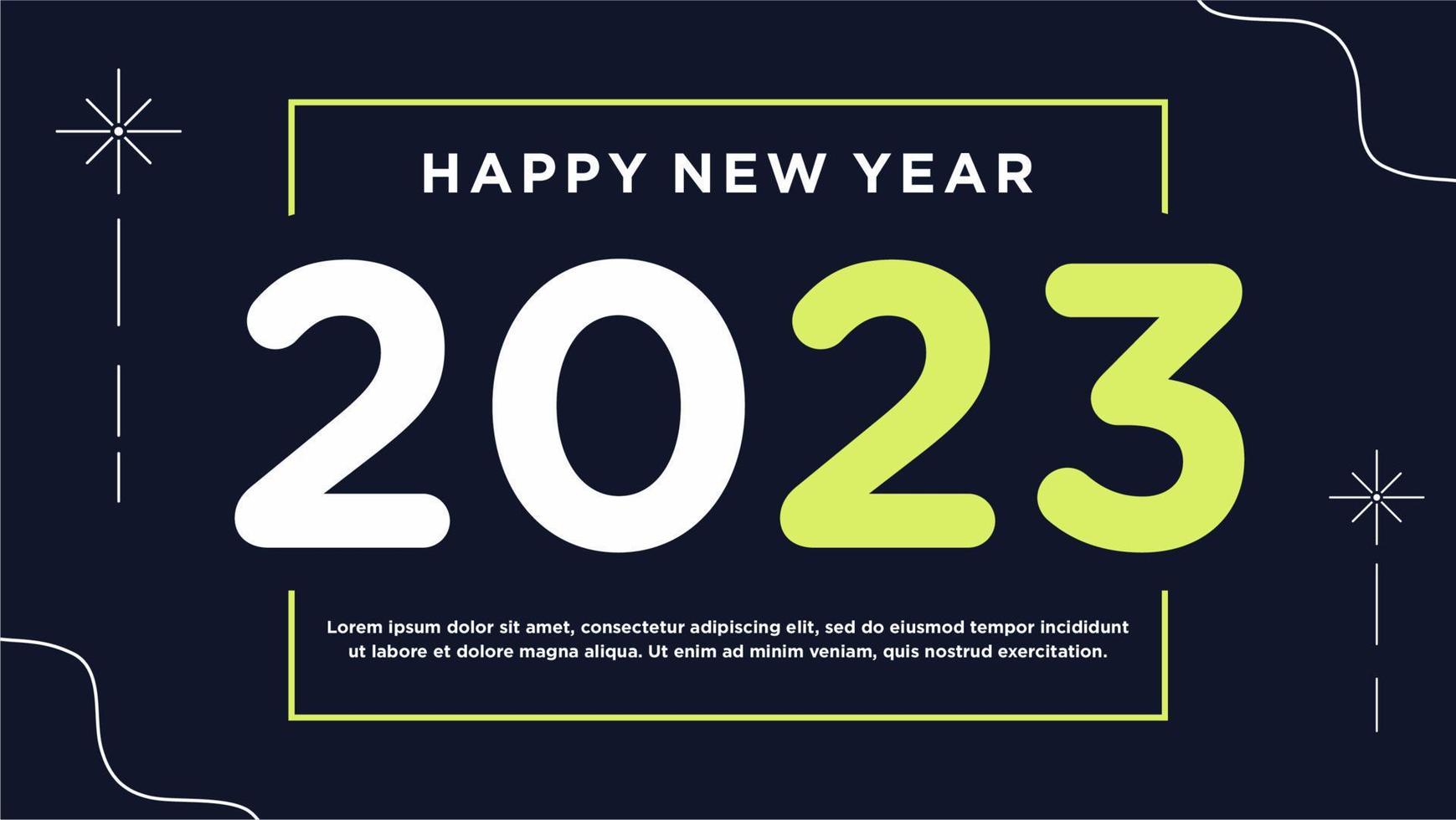 Happy new year city background banner greeting celebration vector