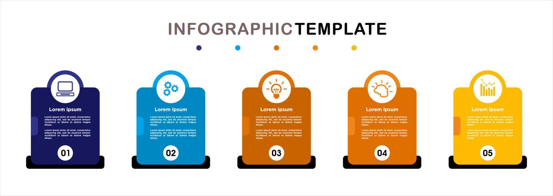 Professional steps infographic vector