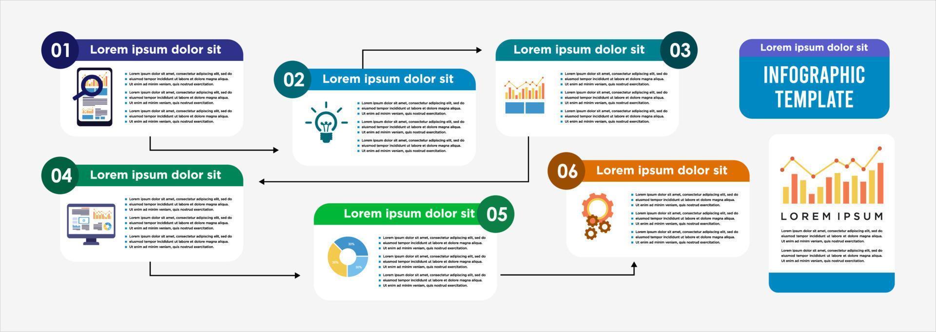 diseño de plantilla de banner de negocios de infografía vector