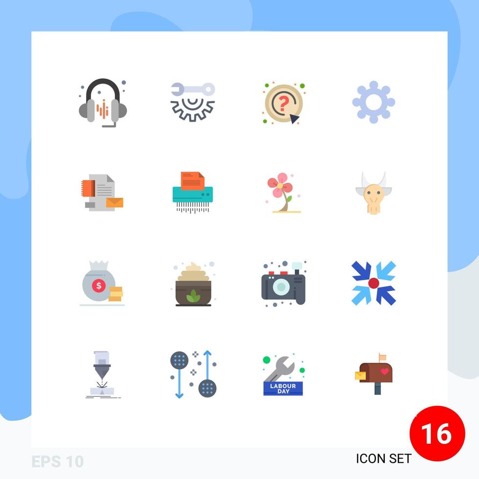 16 iconos creativos signos y símbolos modernos de la marca de la empresa configuración de marca paquete editable de elementos creativos de diseño de vectores