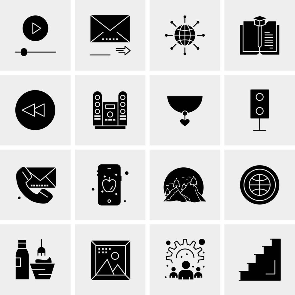 16 Universal Business Icons Vector Creative Icon Illustration to use in web and Mobile Related project