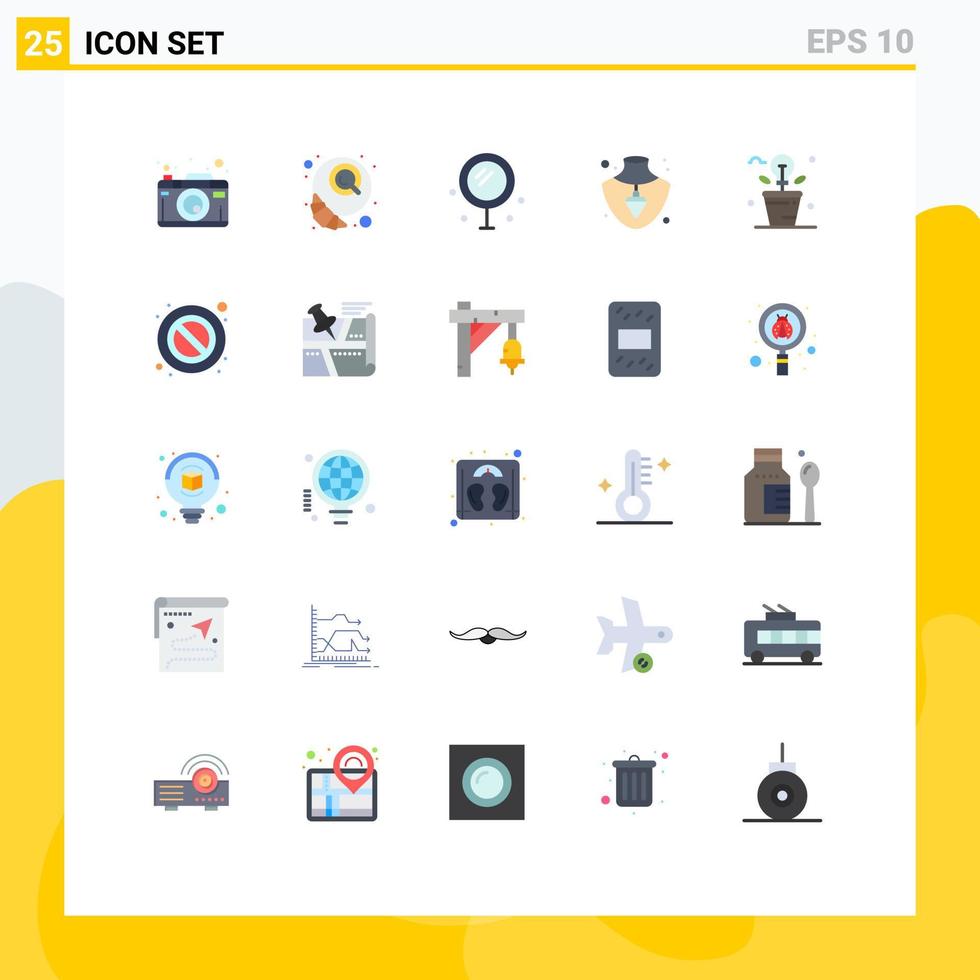 Universal Icon Symbols Group of 25 Modern Flat Colors of idea brainstorm cosmetics gold nacklace Editable Vector Design Elements