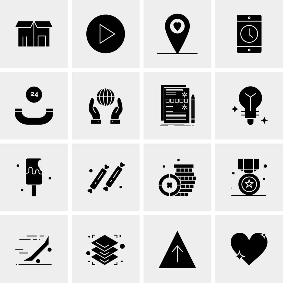 16 Business Universal Icons Vector Creative Icon Illustration to use in web and Mobile Related project