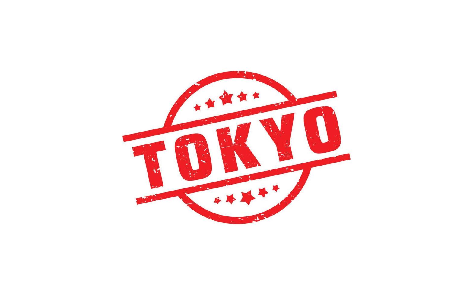 tokio, japón, sello de goma, con, grunge, estilo, blanco, plano de fondo vector