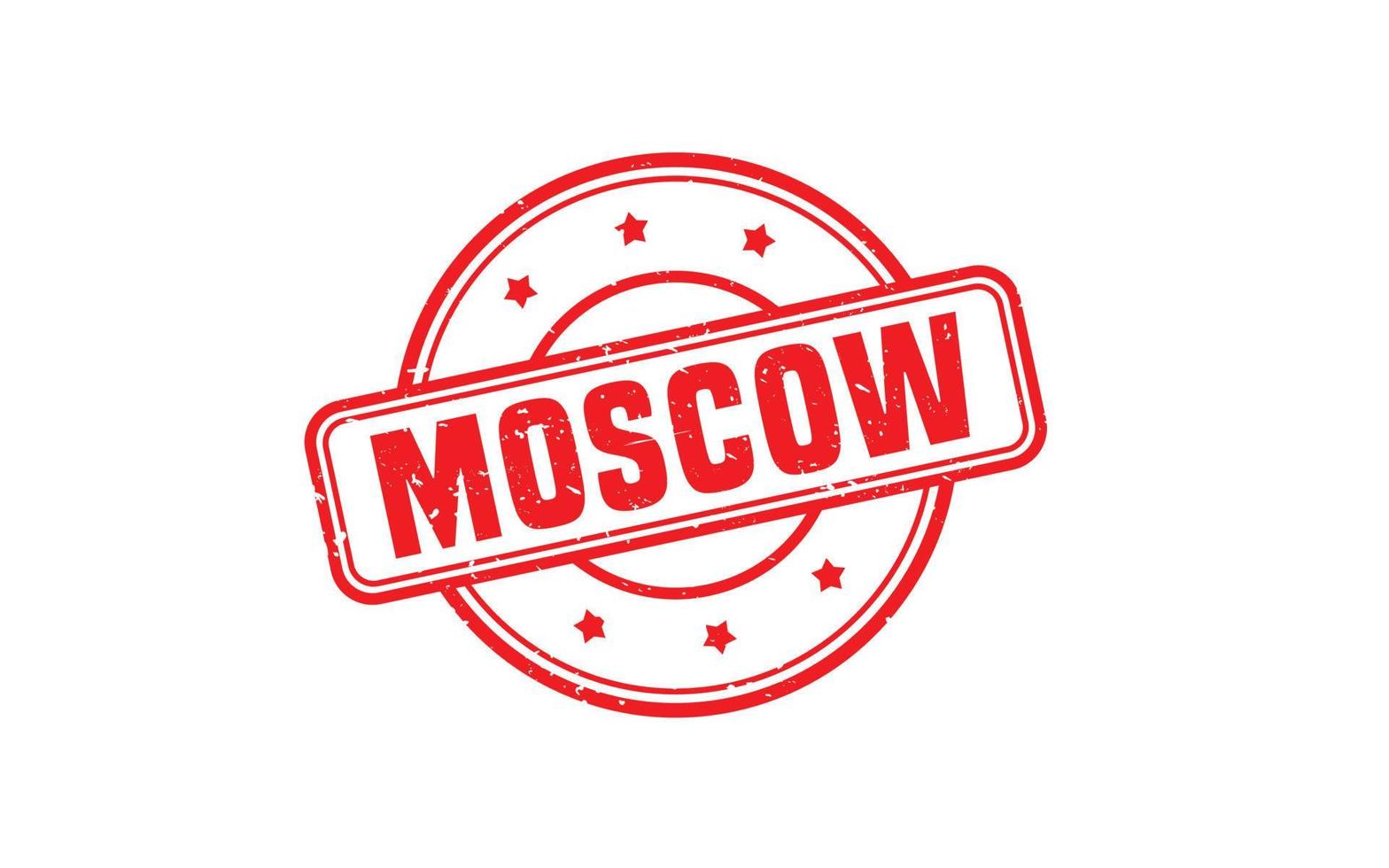 textura de sello de goma de Moscú Rusia con estilo grunge sobre fondo blanco vector