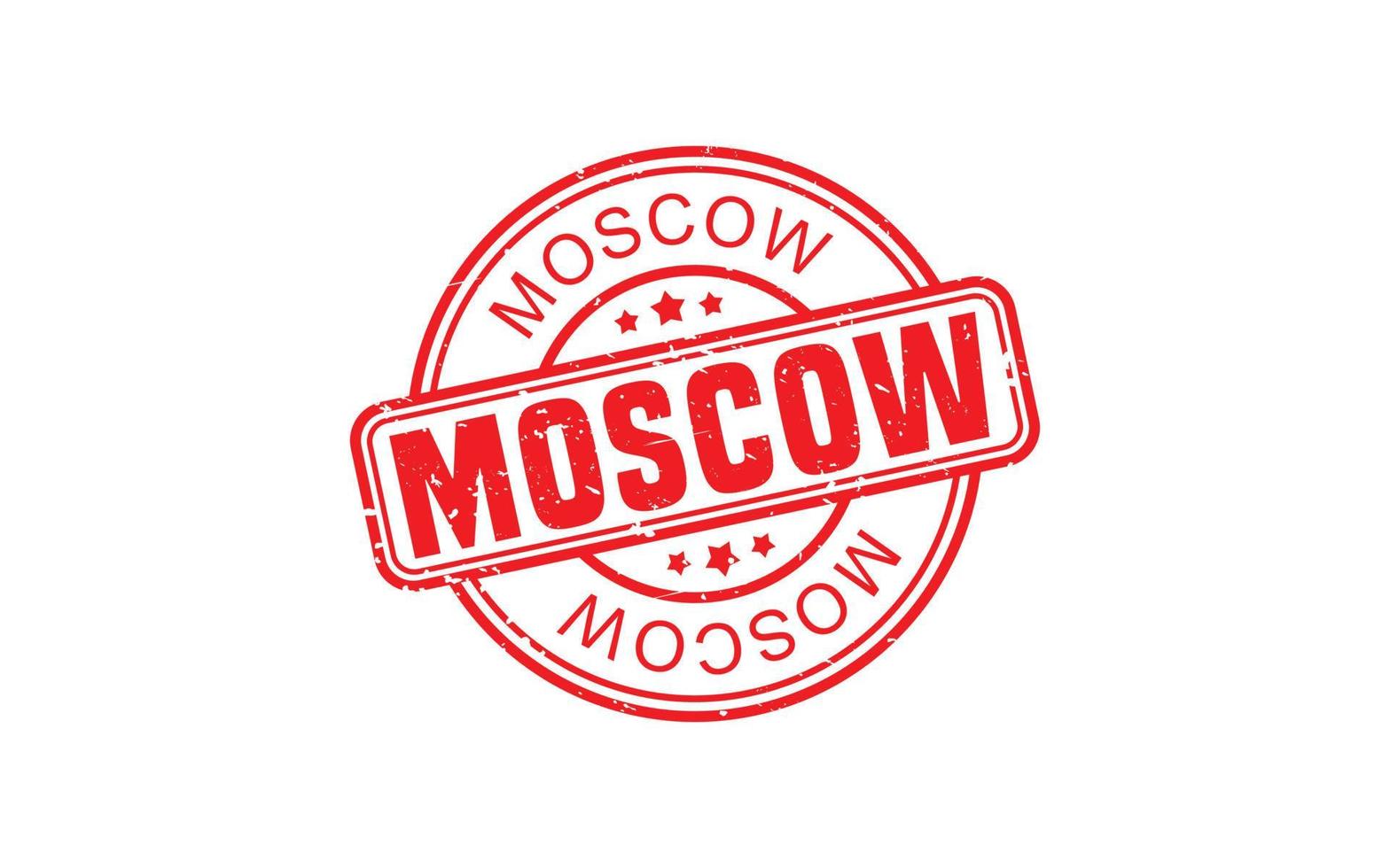 textura de sello de goma de Moscú Rusia con estilo grunge sobre fondo blanco vector
