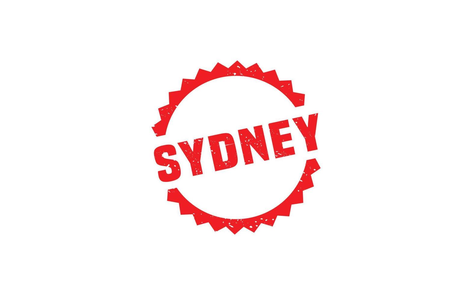 sello de goma de sydney australia con estilo grunge sobre fondo blanco vector