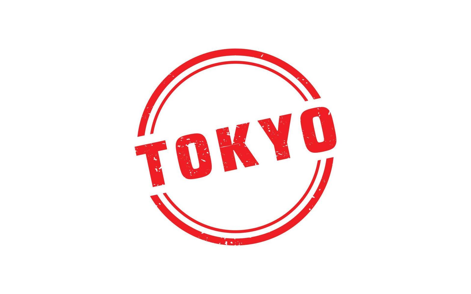 tokio, japón, sello de goma, con, grunge, estilo, blanco, plano de fondo vector